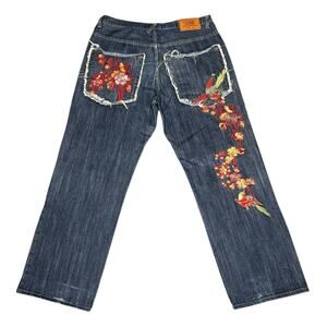 Vintage Y2k Kanji Premium Japanese Demin Jeans 38x34